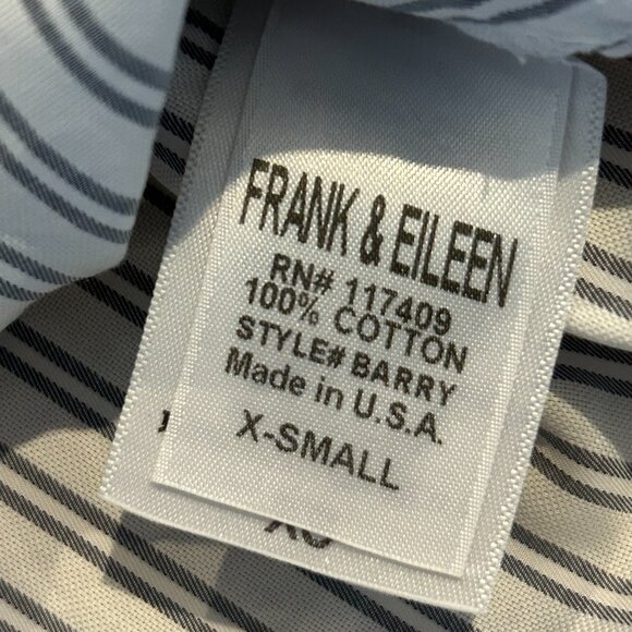 Frank & Eileen Barry Striped Tailored Button-Up Shirt Size XS - Picture 10 of 16